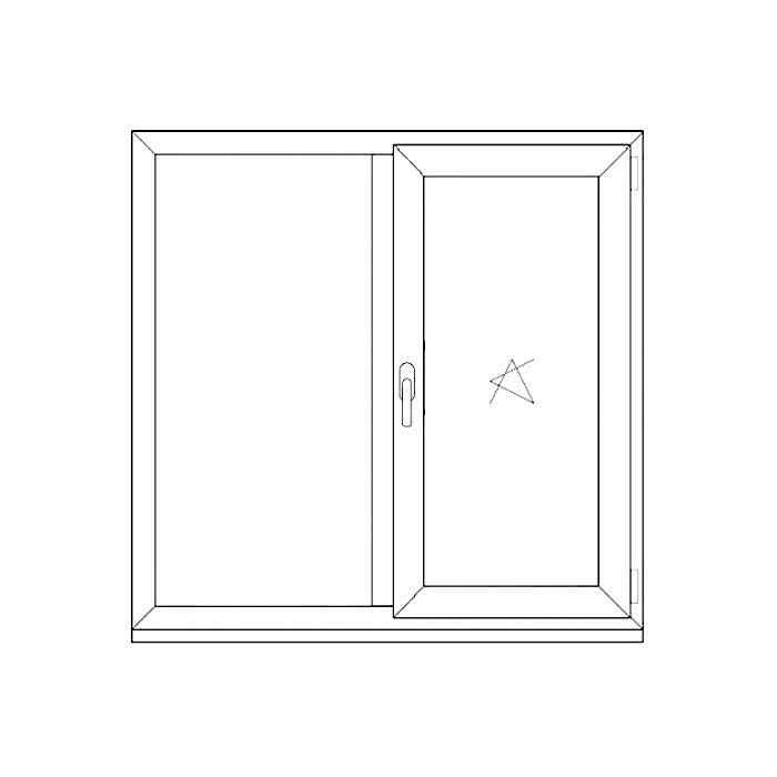 Окна Rehau размер  Rehau Delight Design 1200х1300мм